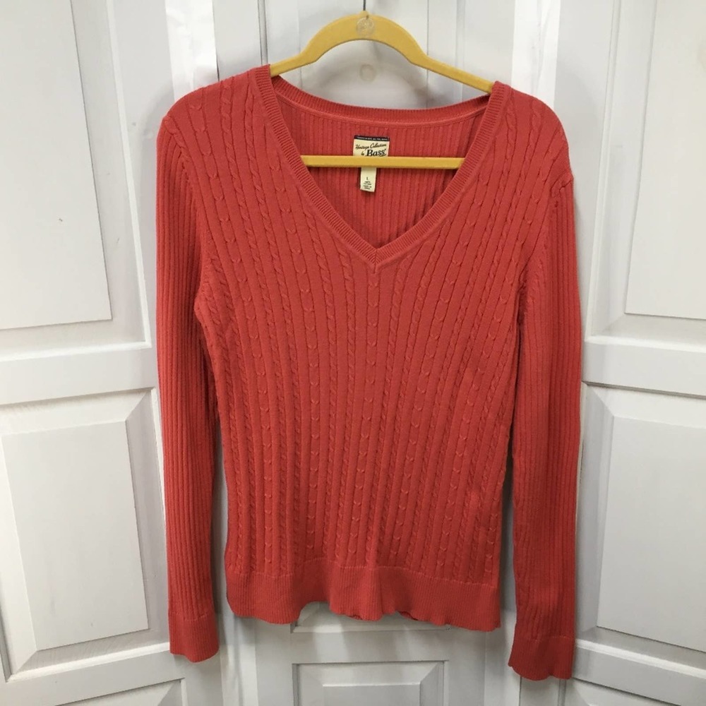 Heritage Collection by Bass Orange Cotton Sweater